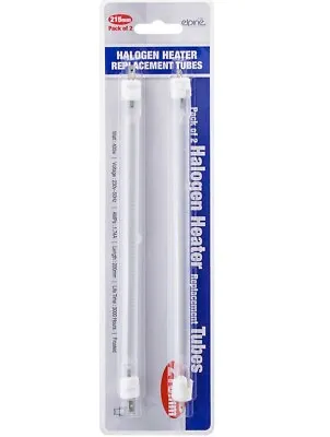 £6.48 • Buy Pack Of 2 Halogen Heater Replacement Tubes 215mm Fire Bar Element Bulb Lamp 400W