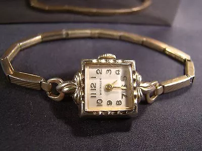 Pretty Ladies Vintage Wittnauer Square Face 10 K Gold Plated Swiss Watch • $49.99