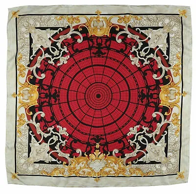 Versace Scarf Square Multi-colored Print Woven Silk Foulard 35  • $169