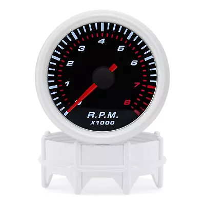 2inch 52mm Universal Car Motor LED Pointer Tachometer Tacho Gauge Meter 0-8000RP • $15.46