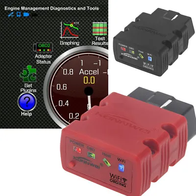 WiFi/Bluetooth Wireless OBD2 OBDII ELM327 Diagnostic Scanner For IPhone Android  • $18.99