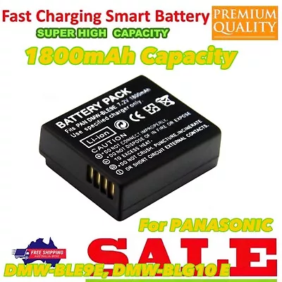 1800mAh Battery For Panasonic DMW-BLE9E DMW-BLG10Lumix DC-ZS200/TZ200 TZ220 • $23.77