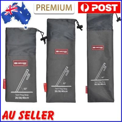 $8.69 • Buy Outdoor Camping Stake Storage Bags Hammer Wind Rope Tent Pegs Nails Pouch AU