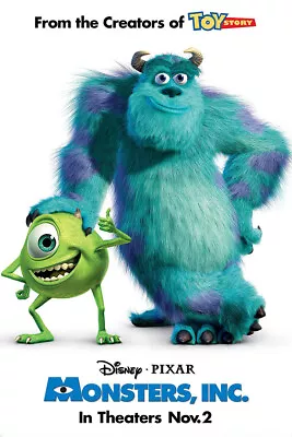 Monsters Inc 2001 Animation Movie Action Comedy Wall Art Home - POSTER 20 X30  • $23.99