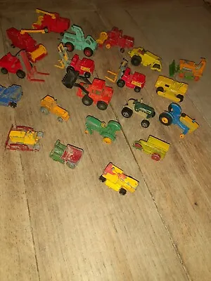 £15 • Buy Vintage Mixed Joblot Of Diecast Tractors Used Condition Matchbox Lesney 