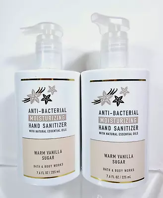 2 WARM VANILLA SUGAR Bath & Body Works Moisturizing Sanitizer PUMP 7.6 Oz NEW • $30