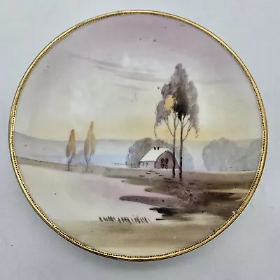 Vintage Nippon Hand Painted Porcelain 6 Inch Dessert Plate • $26