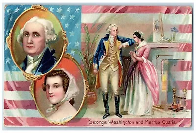 1908 George Washington And Martha Custis Embossed Medix Run PA Tuck's Postcard • $9.72