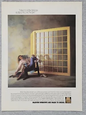 1990 Magazine Advertisement Page Marvin Windows Bay Window Vintage Print Ad • $7.64