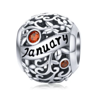 $27.50 • Buy MONTH BIRTHDAY STONE S925 Sterling Silver Bead By Charm Heaven 