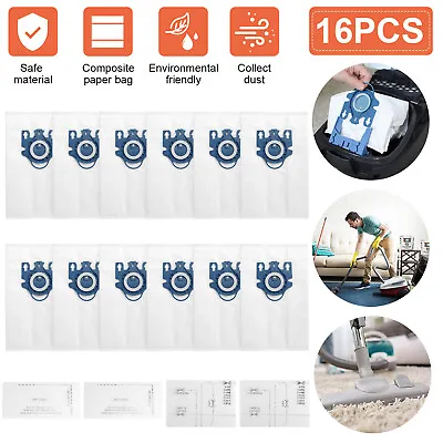 16PCS 3D Efficiency Vacuum Cleaner Dust Bags Filter For Miele FJM GN S2 S5 S8 C1 • $17.98