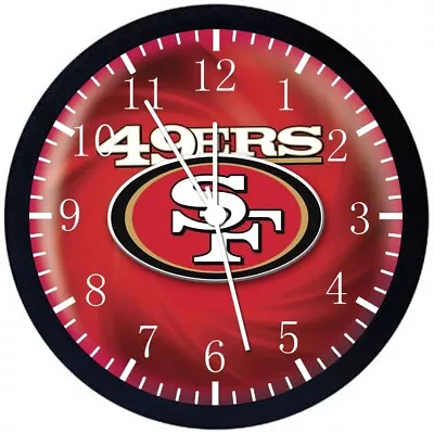 San Francisco 49ers Wall Clock Large 12  Silent Personalized Adding Names E95 • $22