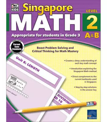 Singapore Math Grade 3 - Paperback By Thinking Kids - GOOD • $8.36