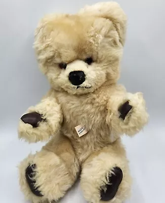 Vintage Teddy Bear Jointed Bell And Bell England Leather Pads & Nose 15  White • $29.95