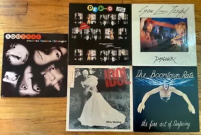 Lot Of 5 Punk/New Wave Vinyl DEVO Idol Boomtown Rats Squeeze Gene Loves Jezebel • $19.99