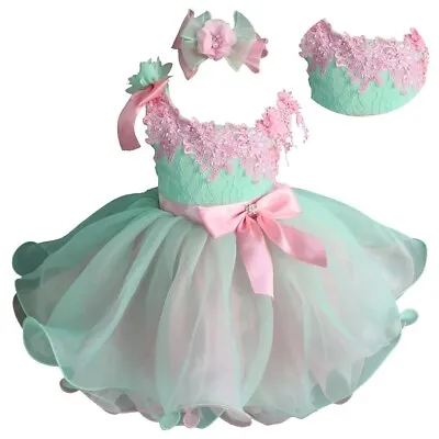 Jenniferwu Pageant Dress Handmade Beaded Dresses Toddler Pageant Princess Dress • $33.91