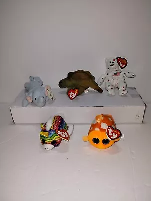 Teenie Beanie Babies Lot Of 5 - 1 Being A  McDonald's Beanie 2019 Star. ....... • $17.49