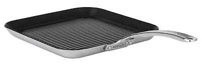 Viking Contemporary 3-Ply Stainless Steel 11  Quantianum Nonstick Grill Pan • $119.95