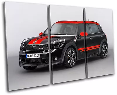 Mini John Cooper Works Cars TREBLE CANVAS WALL ART Picture Print VA • £34.99