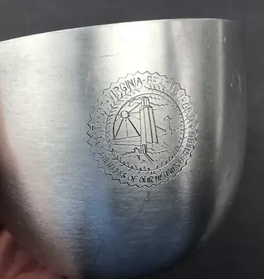 City Of Virginia Beach Camelot Pewter Jefferson Cup Handcrafted In Virginia 2.5  • $6.98