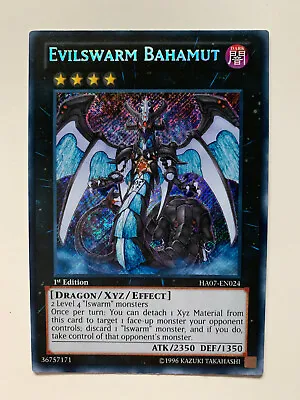 Evilswarm Bahamut - HA07-EN024 - Secret Rare - 1st Edition - NM - Yu-Gi-Oh • $5.25