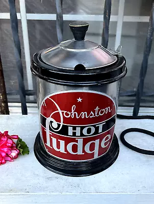 Circa 1940s Johnston Hot Fudge Warmer Soda Fountain Malt Shop Diner Dispenser • $185