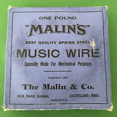 1 Pound Lb MALIN Spring Steel Music Choker Mechanical Wire No. 18 Diameter 041 • $29.99