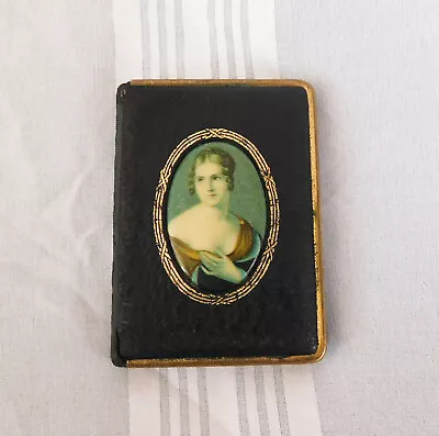 Black Leather Mondaine Compact With Portrait Front # 20950 • $42.95