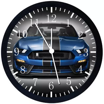 Mustang Black Frame Wall Clock E231 • $19.95