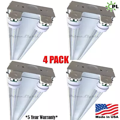 4' Ft. 2 Lamp T8 LED Strip Light Fixture - Shop Garage 44 Watt 5000K (4 PACK) • $224