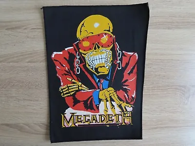 Vintage 1980's Megadeth Sew On Back Patch Badge Heavy Metal Music Memorabilia • $155.57