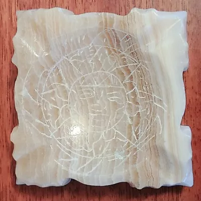 Alabaster Marble Onyx Carved & Etched Ashtray / Sage / Incense / Trinket Tray • $25