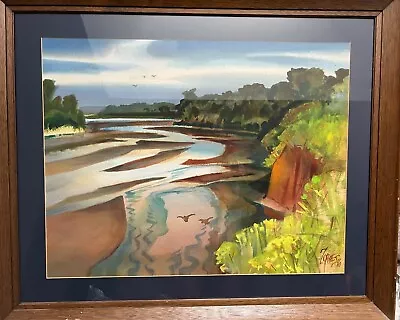 1990 Signed Milford Zornes Original Watercolor Landscape Painting  • $3000