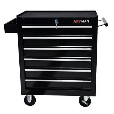 6 Drawers Rolling Tool Cart Tool Box Storage Cabinet Steel Lockable Tool Chest • $207.90