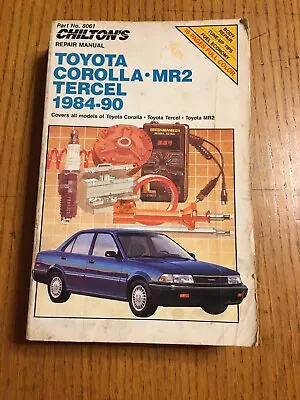 Toyota MR2 Corolla Tercel 1984-1990 Tune-up Shop Service Repair Manual Book 1989 • $19.99
