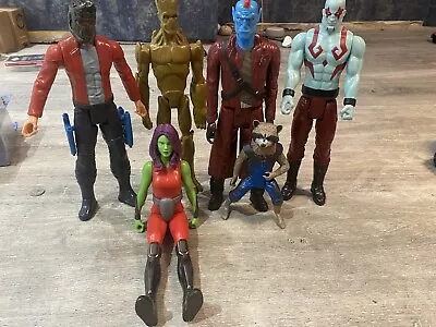 Marvel Guardians Of The Galaxy 12  Titan Hero Series Action Figures Bundle • £25