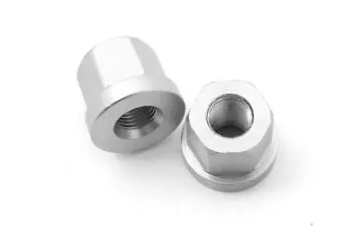 KHE BMX CNC Nut 10mm (26TPI) 3/8   Inches 7005 Aluminium Silver Only 22g Pair • $11.15