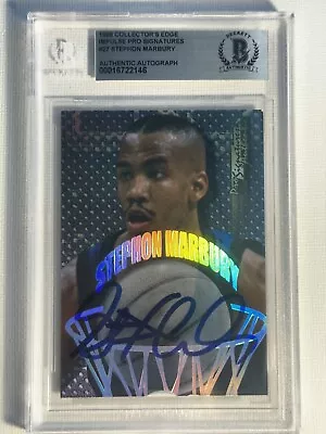 1998 Collectors Edge Pro Signatures Authentic Stephon Marbury Auto BAS • $40