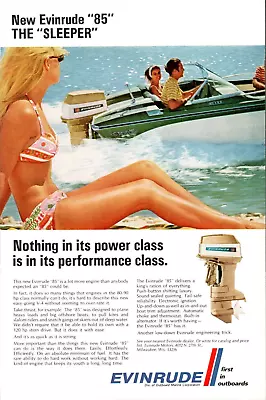 Print Ad VTG 1959 Evinrude 85 Outboard Motor • $11.49