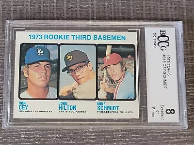 1973 Topps Mike Schmidt RC Ron Cey John Hilton Rookie #615 BCCG 8 Phillies • $349.99