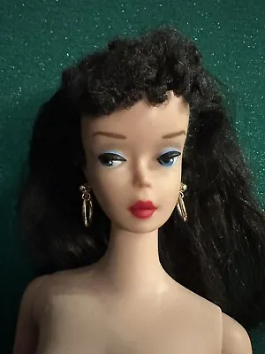 Vintage Barbie 1960's Gold Color Hoop Earrings Metal Plastic Safety Studs • $18
