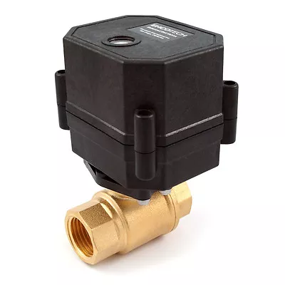 3/8  NPT Motorized Ball Valve Body  9 12V To 24V AC / DC 3-wire Brass FKM/PTFE • $55