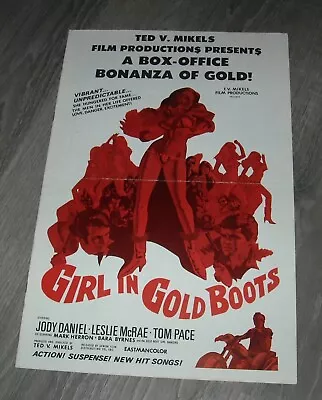 GIRL In GOLD BOOTS PROMO MOVIE PRESSBOOK SEXPLOITATION TED V MIKELS JODY DANIEL • $9.99