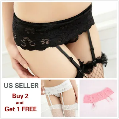 Sexy Women's Lace Garter Belt Thigh-Highs Stockings Set Type B • $3.99