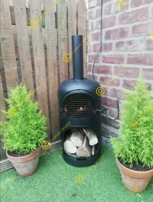 £200 • Buy Large 19kg Gas Bottle Log Wood Burner With Log Store Patio Heater/ Garden Heater