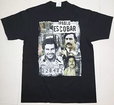 $23.95 • Buy Pablo Escobar T-shirt Medellín Drug Cartel Men's 100% Cotton Black Tee