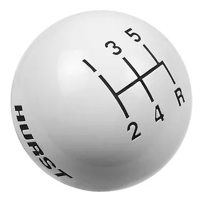 Hurst Universal High Gloss White Manual Shifter Knob 5-Speed 3/8-16 Threads • $56.04