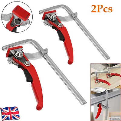 Alloy Steel Quick Ratchet Track Saw Guide Rail Woodworking Clamp For MFT Table • £33.99