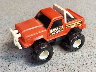 Vintage 1985 Buddy L CRASH EM UPS Red Monster Truck Toy Big Foot Grave Digger  • $25