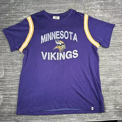 Minnesota Vikings Men 47 Brand Purple T Shirt - Size XL NFL Football • $15.70